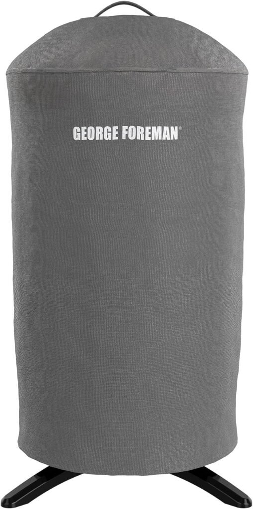 George Foreman Indoor/Outdoor Electric Grill (15-Serving) and George Foreman GFA0240RDCG Round Grill Cover