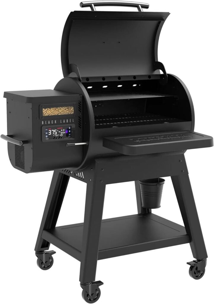 Louisiana Grills 800 Black Label Series Portable Pellet Grill with 809 Square Inch Cooking Area, Digital Controls, WiFi, Bluetooth, and 2 Shelves