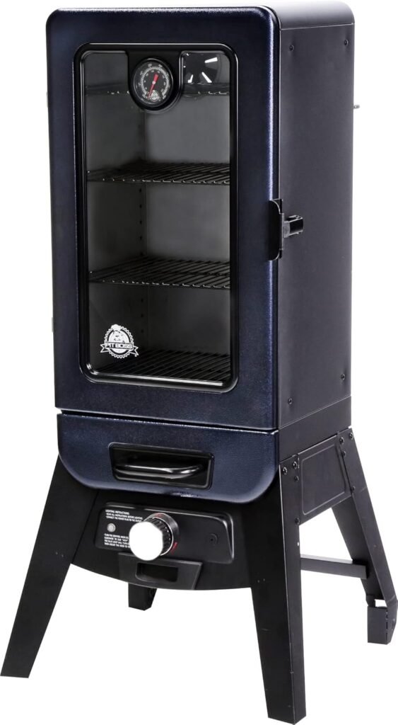 Pit Boss Grills PBV3A1 Electric Smoker, Blue Hammertone, 684 sq inches