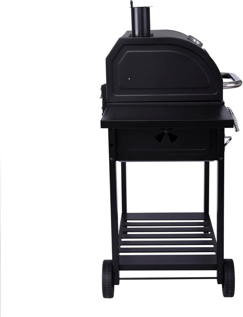 Royal Gourmet CD1824AX 24-Inch Charcoal Grill Outdoor BBQ Smoker Picnic Camping Patio Backyard Cooking, Black