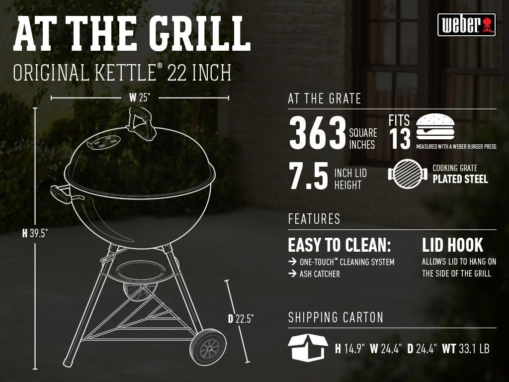 Weber Original Kettle 22-Inch Charcoal Grill