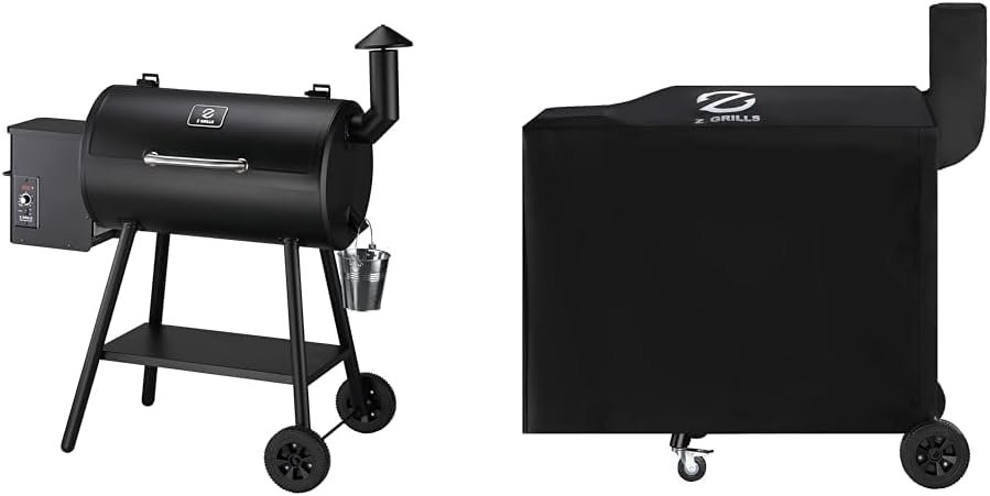 Z GRILLS 8-in-1 Wood Pellet Grill  Smoker, Custom Full Length Waterproof Cover for 700 Series  10502B Grill