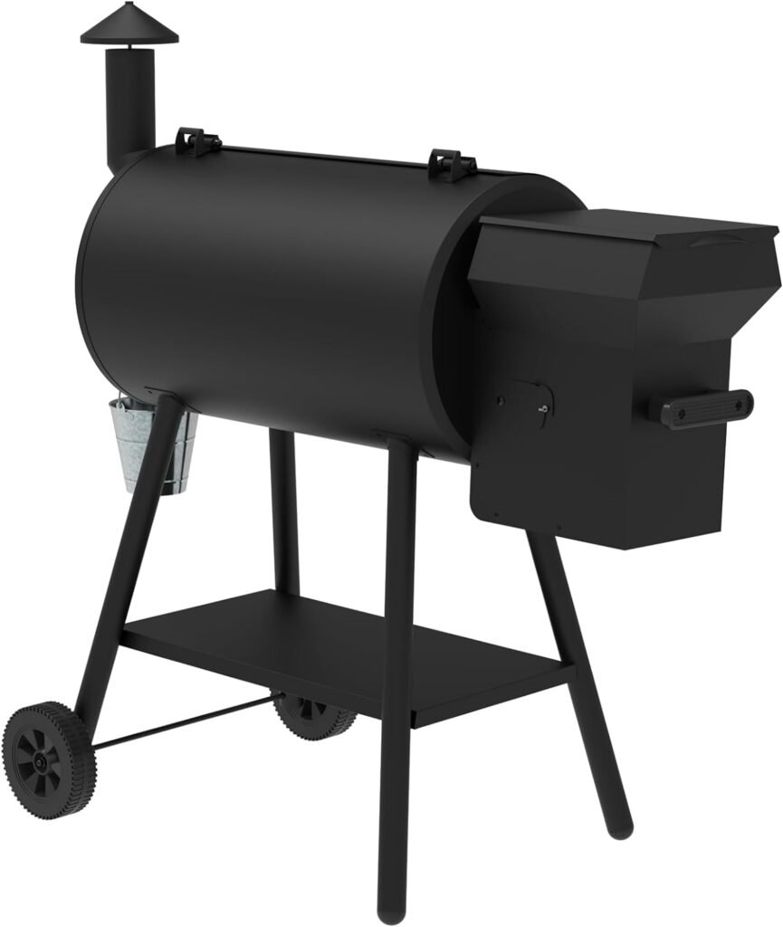 Z GRILLS ZPG 550B2 2024 Upgrade Wood Pellet Smoker, 8 in 1 BBQ Grill with Latest PID Technology LCD Controller, Auto Temperature Control, Meat Probes, 553 sq in Black